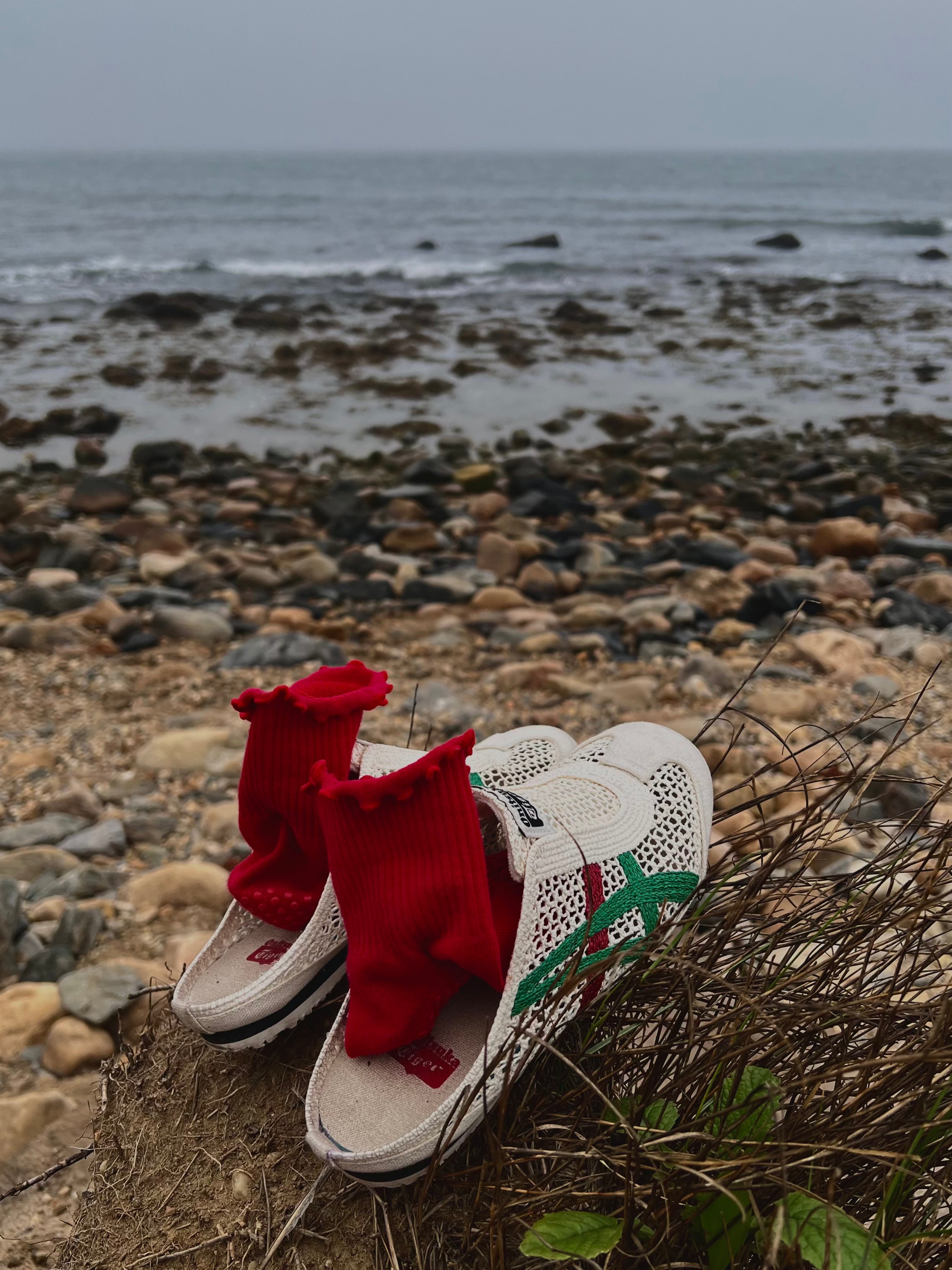 Ruffle Style Grip Sock